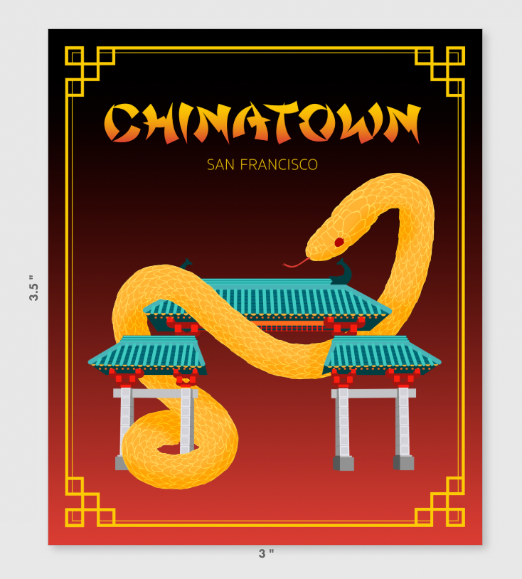 Chinatown (3" x 3.5")