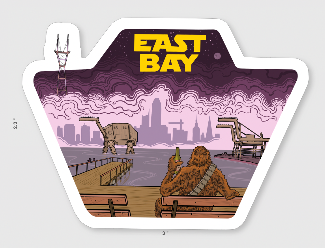 East Bay Strikes Back (3" x 2.2") *